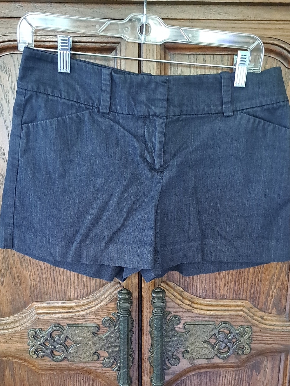 Ann Taylor Navy High-Waist Tailored Shorts
